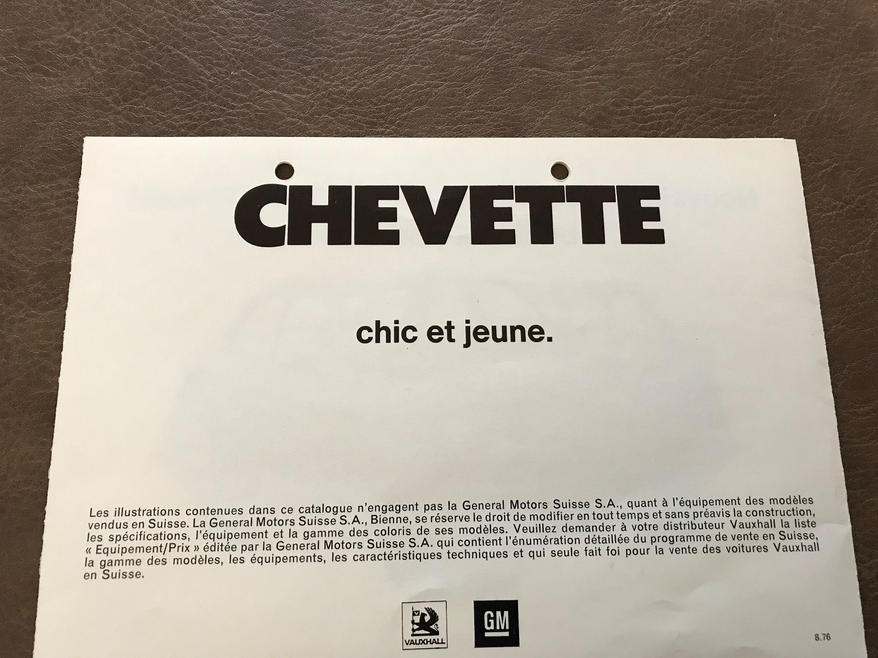Documenti: GM CHEVETTE Prospekt – Usato da Balterswil venduto da Jeko1967 4