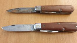 47 & 41 Elsener Militar Holz Vintage sackmesser Victorinox