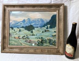 🌟Beichlen im Entlebuch Landschaft Antikes Gemälde 1935 🌟