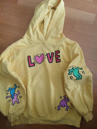 cooler Keith Haring Hoodie Gelb 134/140