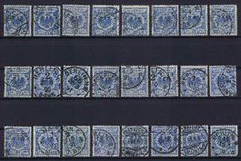 Deutsches Reich+Reichspost 5 Steckkarten mit top Werten gest