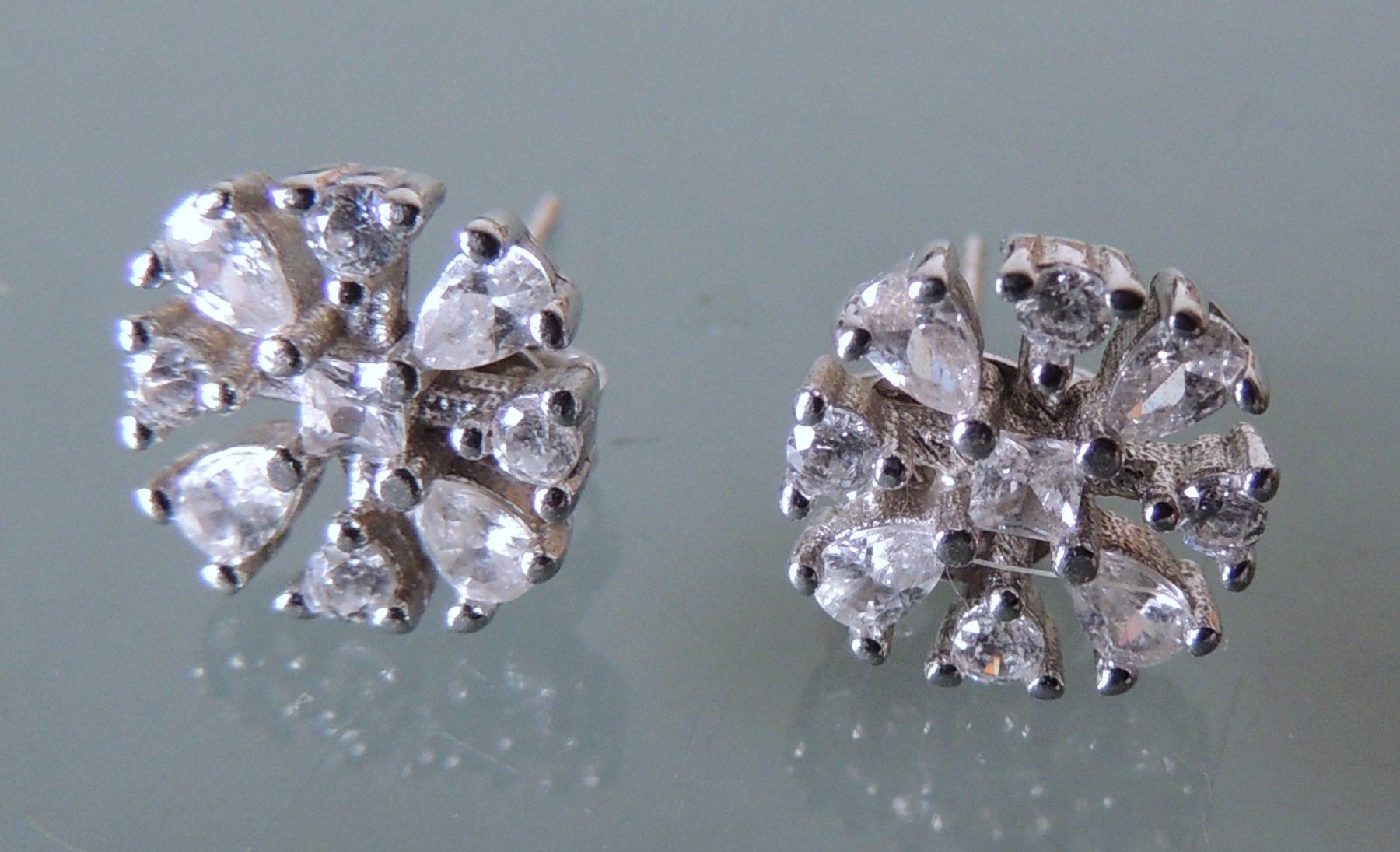 Orecchini pendenti & Orecchini a lobo: Silber 925 Ohrstecker Zirkonia 9 mm – Usato da Waldenburg venduto da schaller707 3