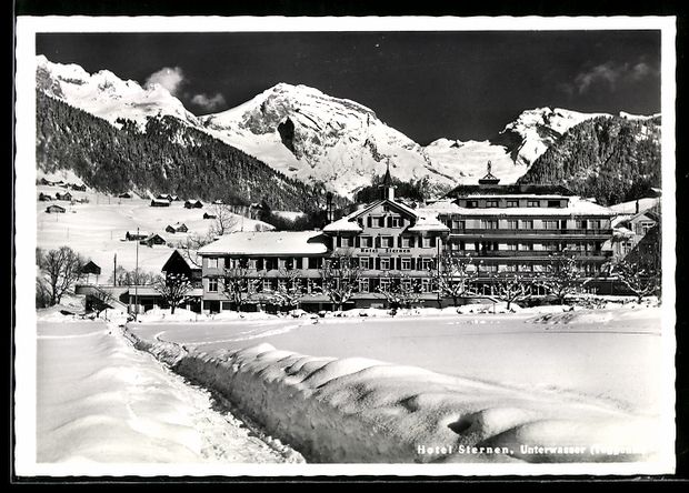 Cartoline postali: Unterwasser, Hotel Sternen, Winteransich – Usato da Berlin venduto da bartko-reher