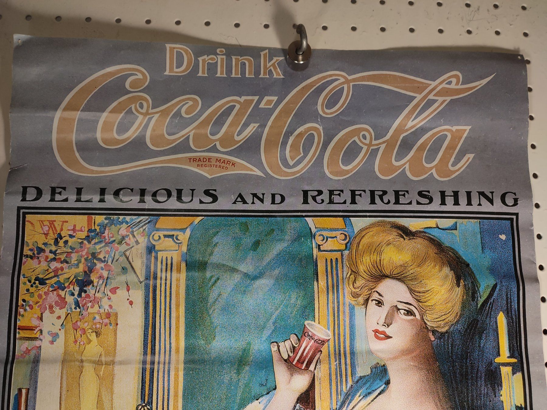 Foto & Immagini: Wunderschönes altes COCA-COLA PLAKAT 1985 – Usato da Gelterkinden venduto da MYSTOREFORYOU4460 4