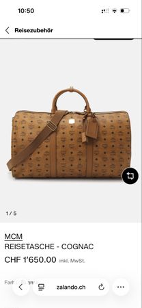 MCM REISETASCHE - COGNAC