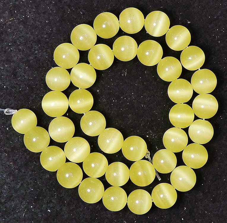 1 Strang echte mexikanische Katzenaugen Opal Perlen 10 mm | Kaufen auf ...