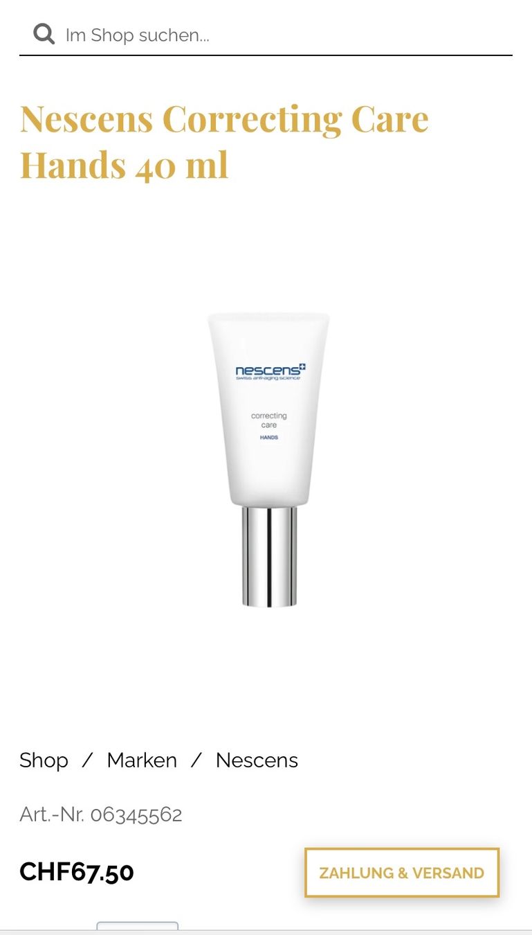 Soins hydratants: Nescens Correcting Care Hands 40 ml – Neuf avec emballage d'origine à Luzern par Sommer_26 1