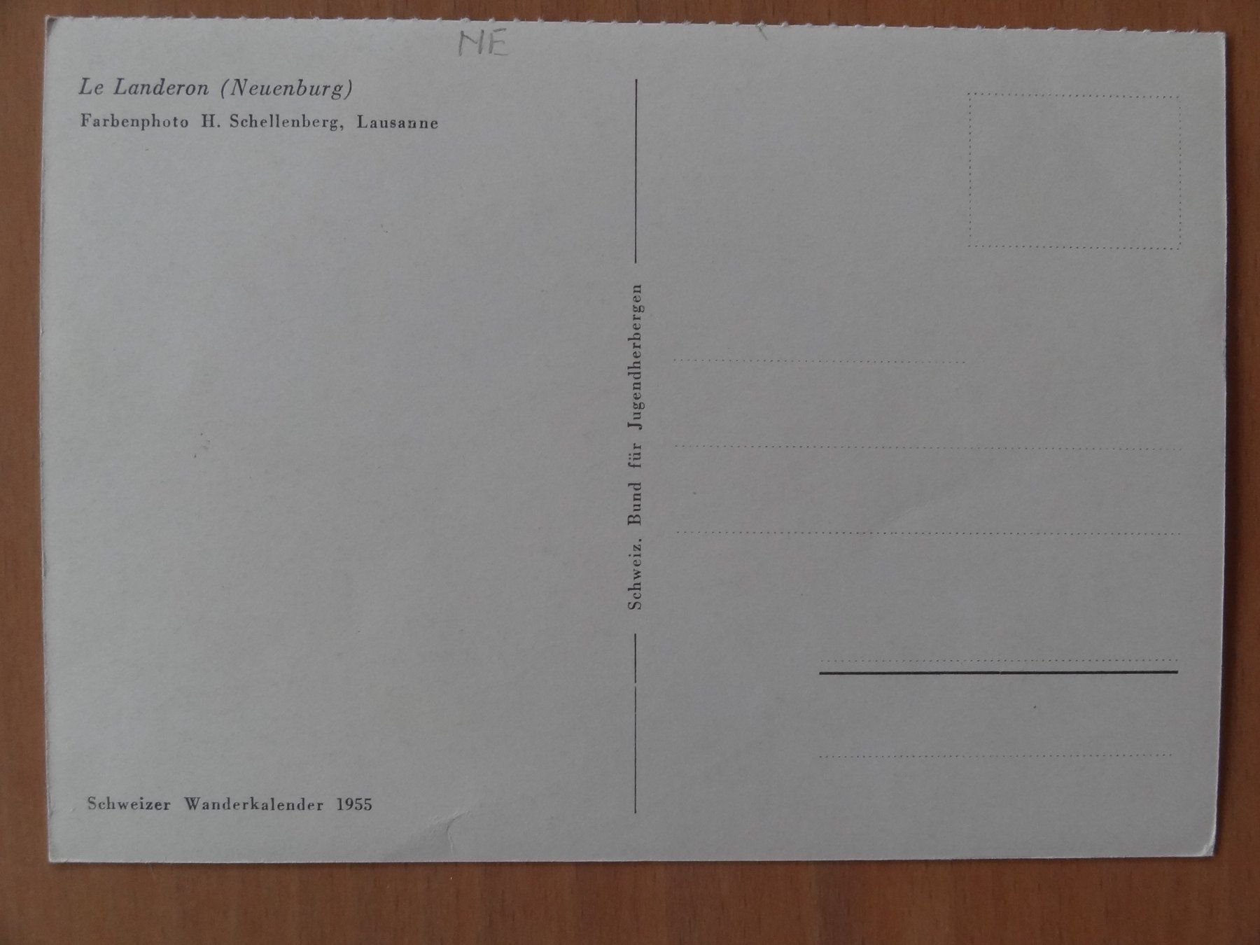 Cartoline postali: Le Landeron (NE) - Suisse,1955 – Usato da St Léonard venduto da Riglin 1