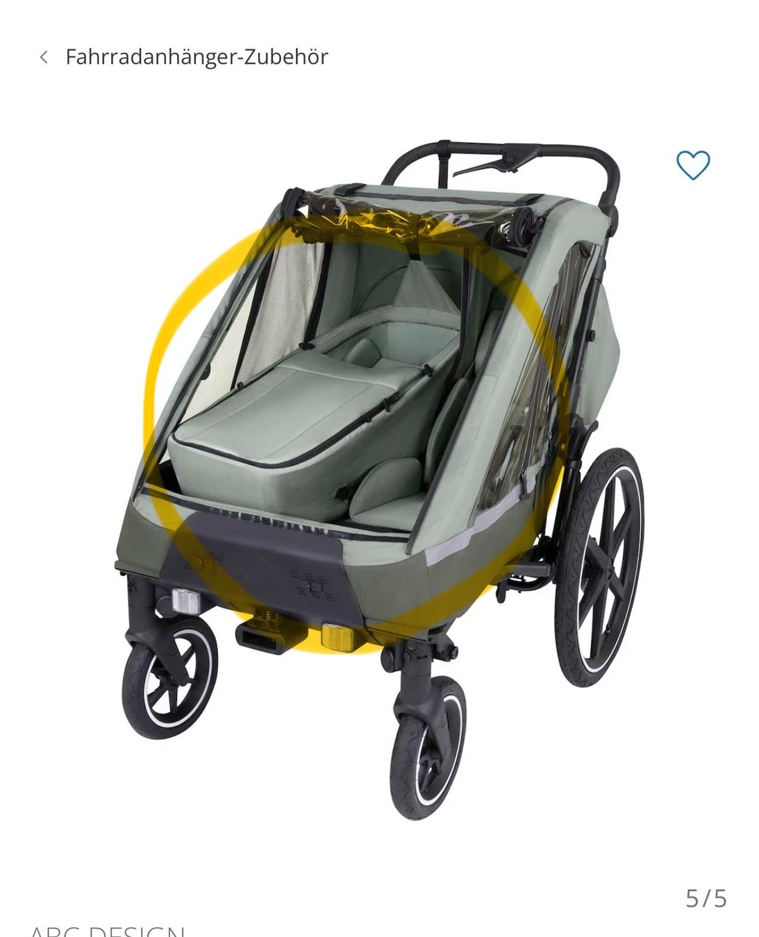 ABC Design Neugeboreneneinsatz fr Fahrradanhnger Tour (Gebraucht) in  Volketswil fr CHF 89  nur Abholung auf Ricardo kaufen