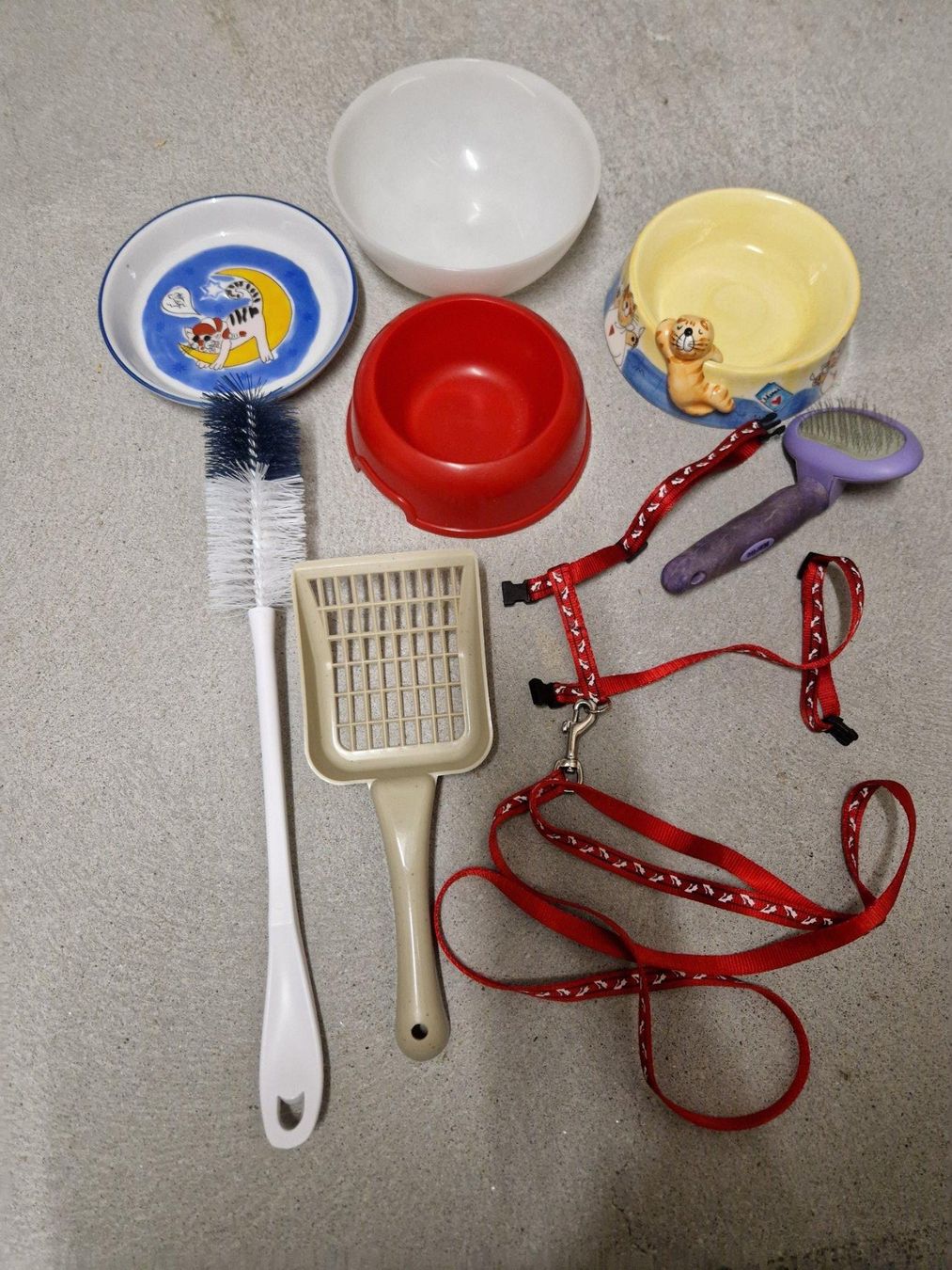 Mangimi: Katzen Starter Set: Näpfe, Leine, Bürste – Usato da Winkel venduto da MischiEtter 1