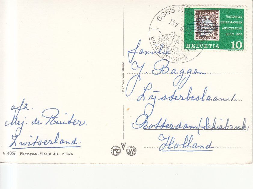 Ansichtskarten: Weggis 1965 – Gebraucht aus Bürglen TG von StampGraf 1