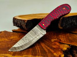 Geprüft! 1A Knife Faltenstahl DAMASCUS Damast Jagd Messer