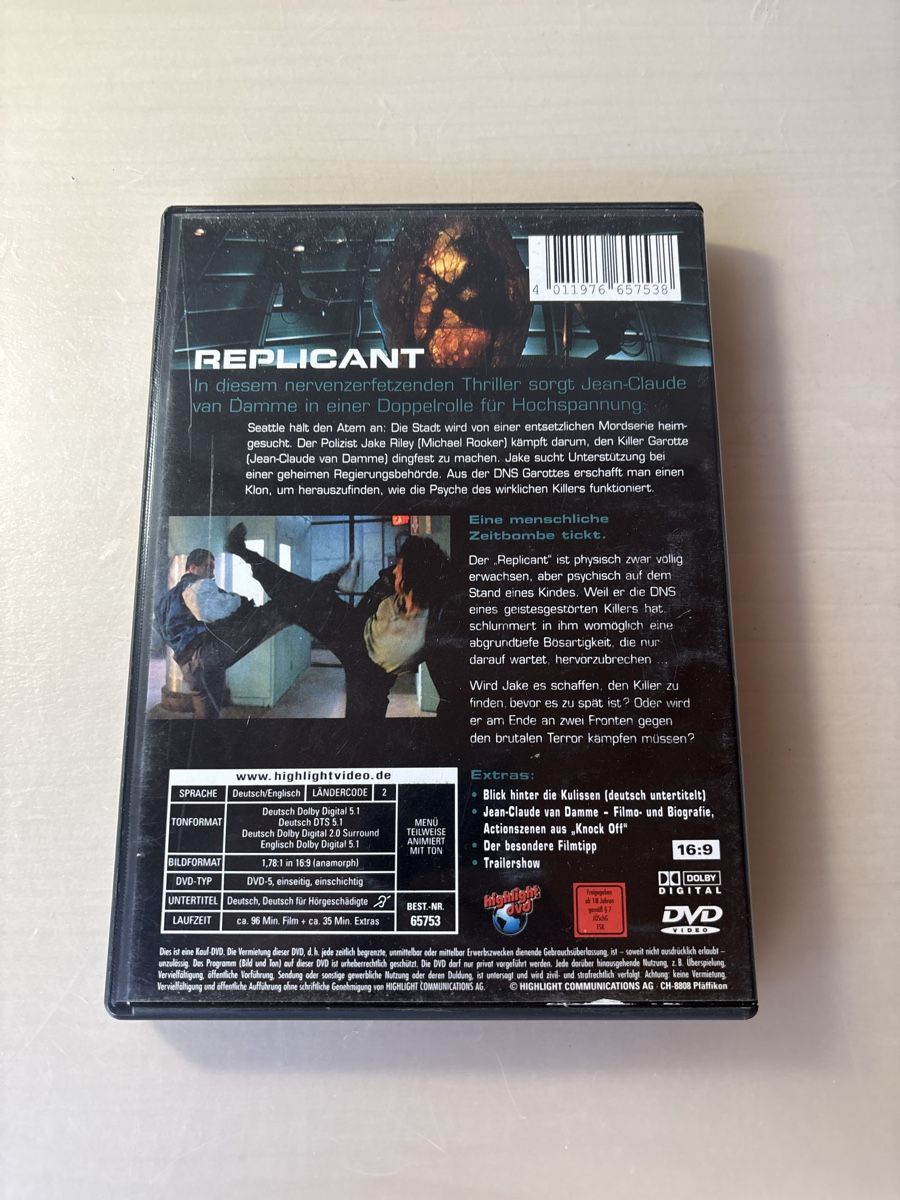 Tutti i DVDs: Replicant (0105) – Usato da Ruswil venduto da Slivio_ 1