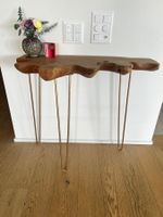 Konsolentisch Baumkante Holz Metallbeine 120cm CHF 1