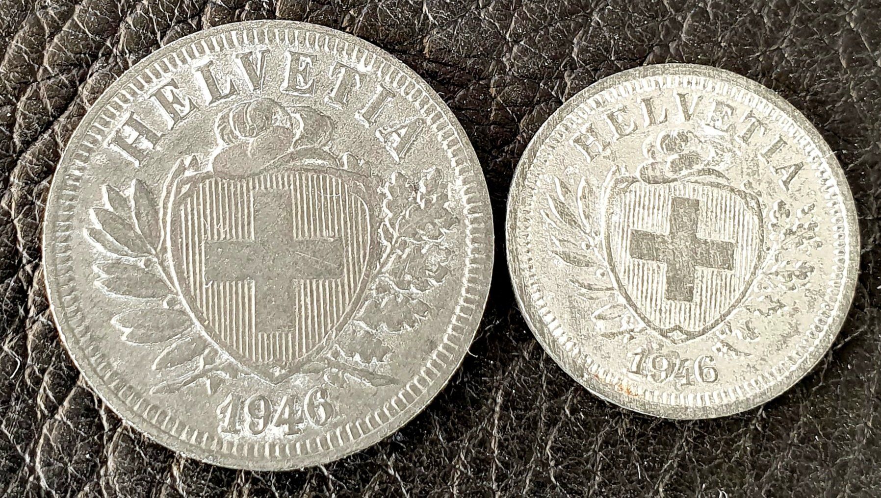 Tutti le monete: 1 + 2 Rappen 1946 – Usato da Egerkingen venduto da Acc1 1