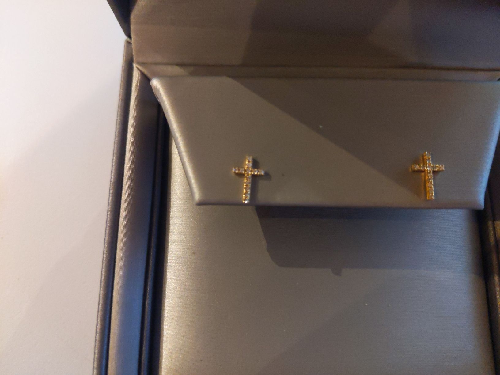 Orecchini pendenti & Orecchini a lobo: boucles d'oreilles croix Goldberg diamant – Nuovo e nell'imballaggio originale da WINTERTHUR venduto da judas19