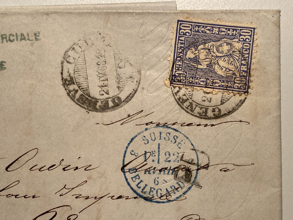 Alle Briefmarken: Schweiz 1868, gest. Geneve, 21. April – Gebraucht aus Küssnacht a. Rigi von Unique-Valuable 1