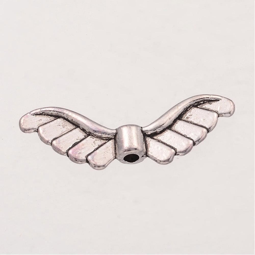 Perles (synthétiques): 5 Flügelperlen Adler altversilbert – Neuf (Voir description) à Alpnachstad par perlengaby