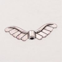 5 Flügelperlen Adler altversilbert