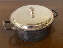 Serviercocotte versilbert ungefähre Masse: Durchmesser 14 cm