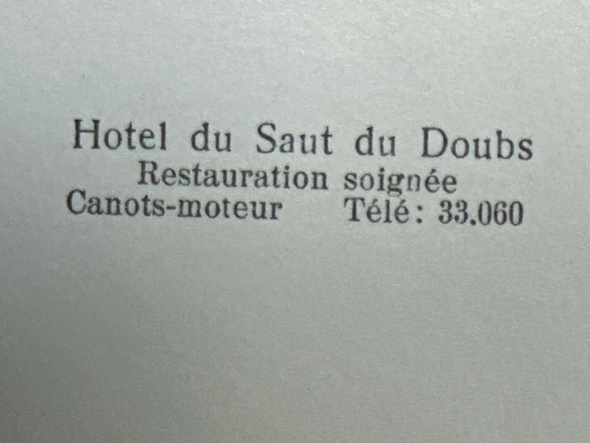 Cartoline postali: Hotel du Saut du Doubs, seltene Edition – Usato da Zürich venduto da Chaeffeler 2