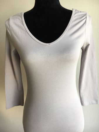 Sexy Sweatshirt mit 3/4-Arm, grau, S