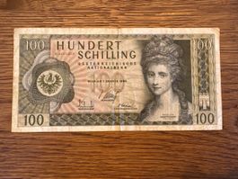 100 Schilling Banknote Österreich, 1969, Versand möglich