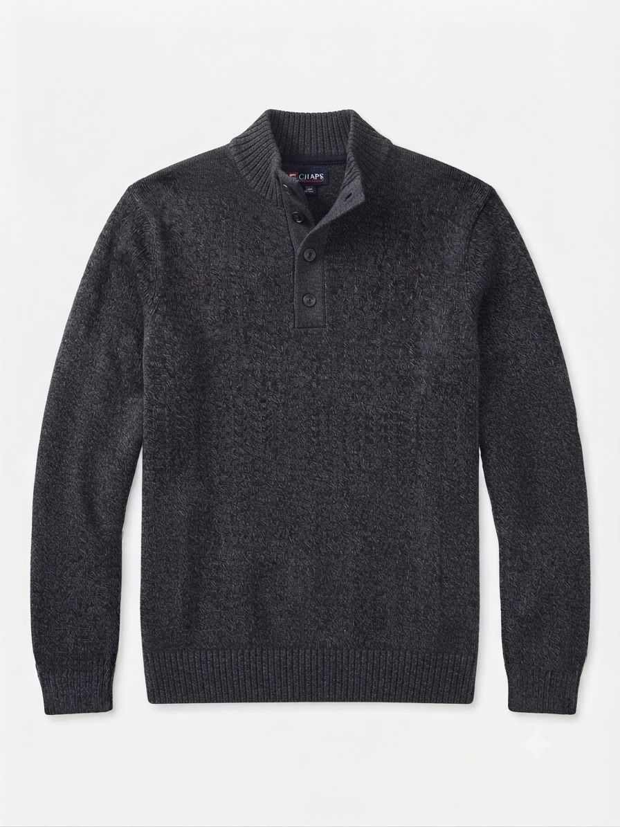 Pullover & Sweatshirts: Maglione Chaps grigio scuro – Gebraucht aus Grosswangen von Spicyvintage