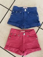 2 Jeansshorts pink blau Gr.92 neu
