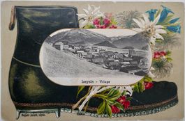 Postkarte 1913 von Leysin - Village