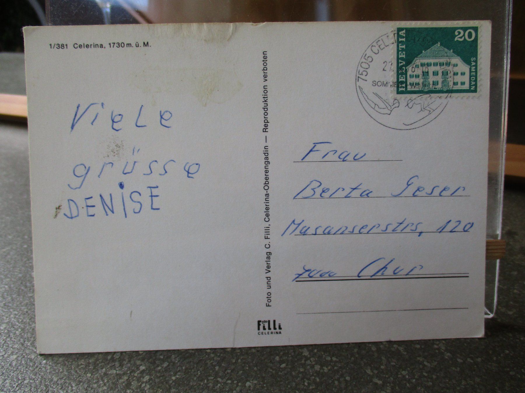 Cartes postales: Celerina Postkarte  3 – D'occasion à Felsberg par sanwill 1
