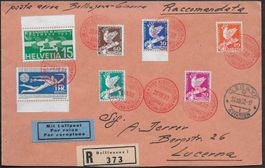1932 R/Luftpost BELLINZONA-GENÈVE + Frankatur selten ab 1.-
