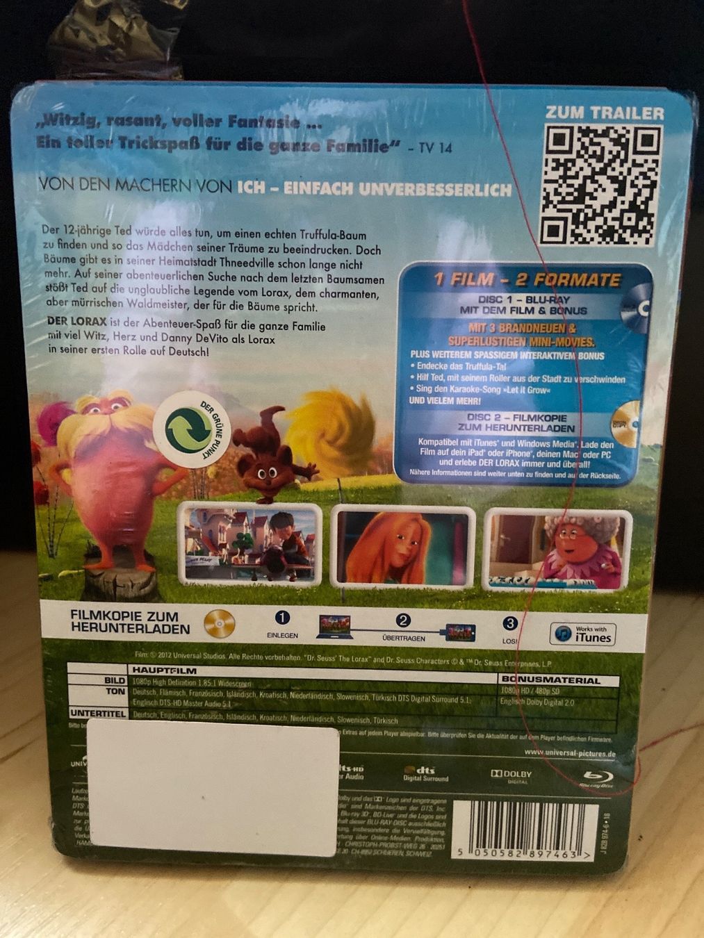 Tutti i DVDs: Film Der Lorax – Nuovo e nell'imballaggio originale da Sirnach venduto da SpeedyGT 1