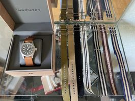 Hamilton Khaki Field Mechanical 38mm + 8 Straps ab 1.-!