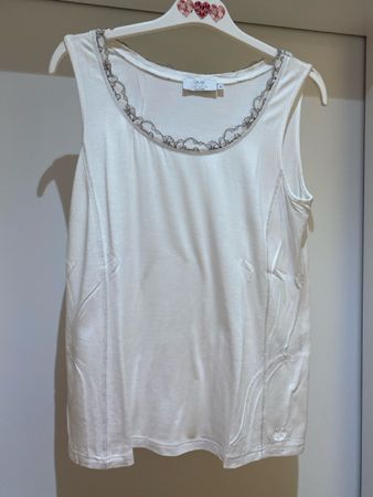 Just White Top, Gr. 42, weiss, mit Spitze - Sommer Hit!