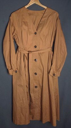 Elegant Brown Cotton Midi Dress