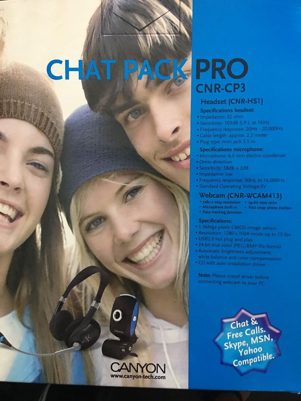 Webcams: Canyon Chat Pack Pro CNR-CP3 Headset Webcam neu – Neu und originalverpackt aus Olten von ELHANDEL 2