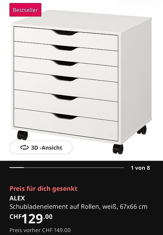 Cassettiere: Büromöbel Alex "neuwertig" – Usato da Lausen venduto da jon_g6l9 3