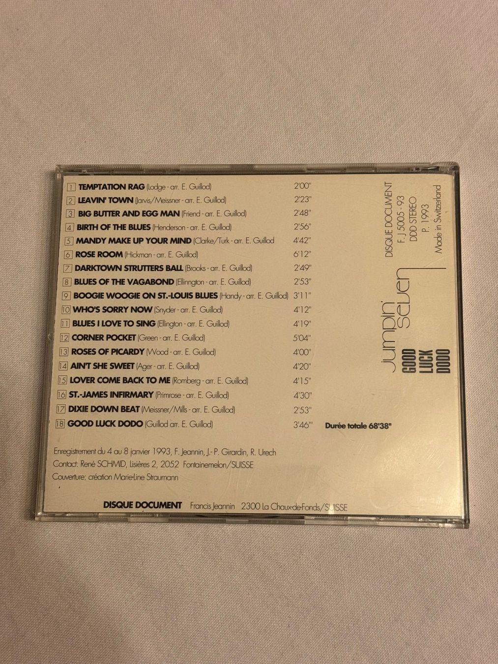 CDs: CD Good Luck Dodo Jumpin' Seven Blues Suisse – Gebraucht aus la Chaux-de-Fonds von Lampe 1
