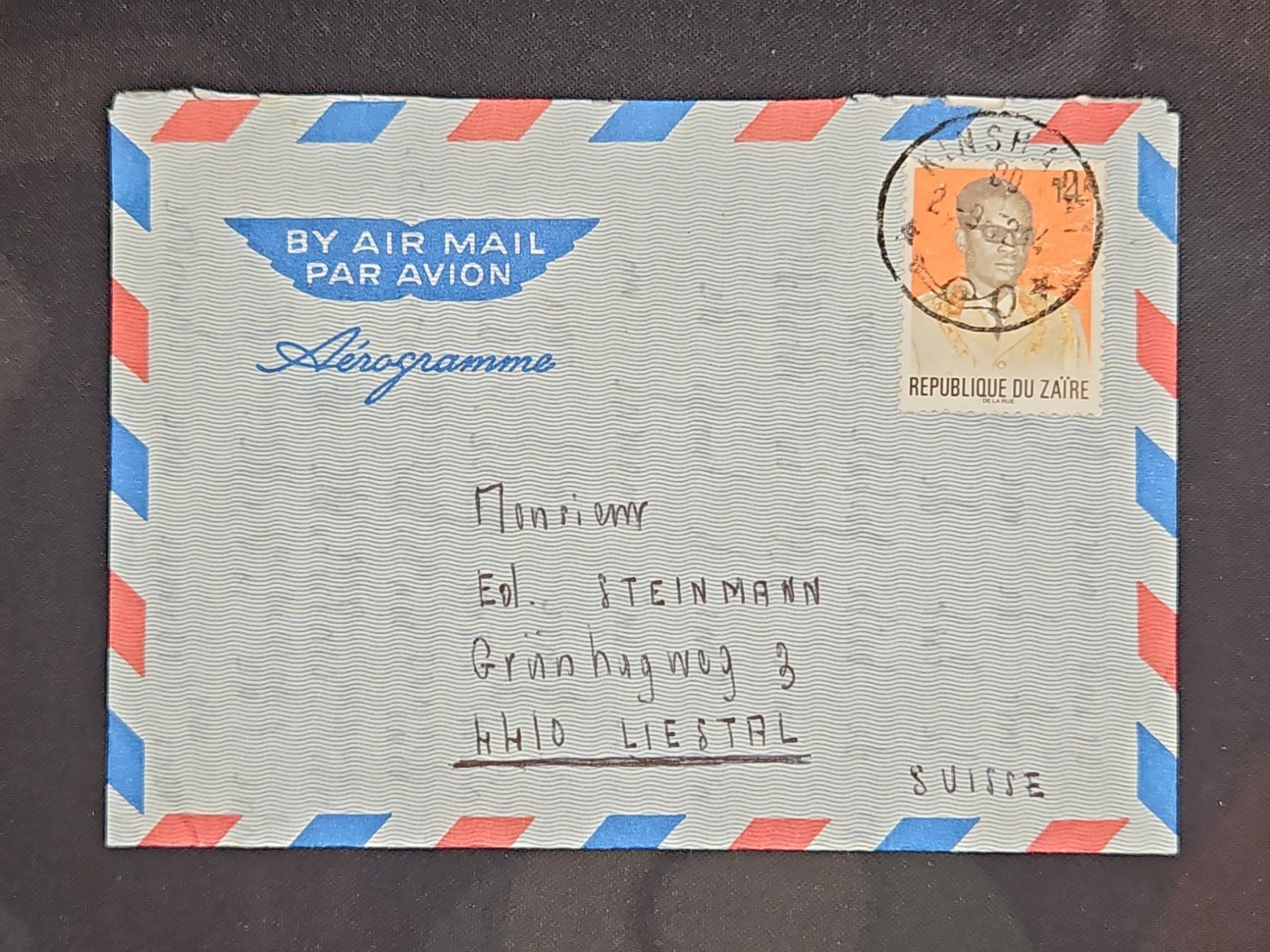 Tutti i francobolli: CL25 Enveloppe + Timbre Zaire 1972 – Usato da Cousset venduto da Patrick_Collections