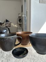 4er Set Keramik Schalen und Tasse Rustic Look