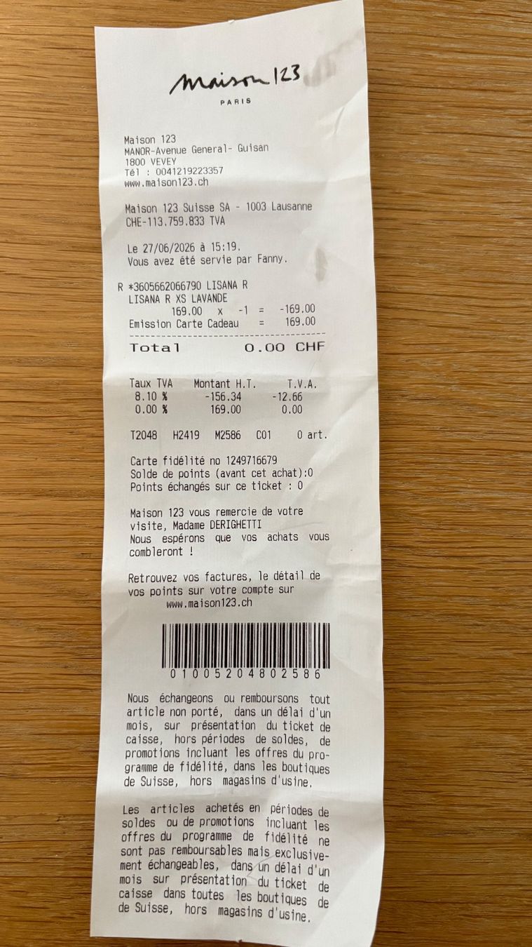 Gutscheine: Bon d'achat Maison123 - valeur CHF 169 – Neu (gemäss Beschreibung) aus Vevey von camillederighetti 1