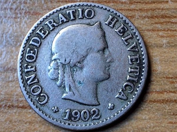 Tutti le monete: 5 Rappen 1902 – Usato da Münchenstein venduto da purbach1 8