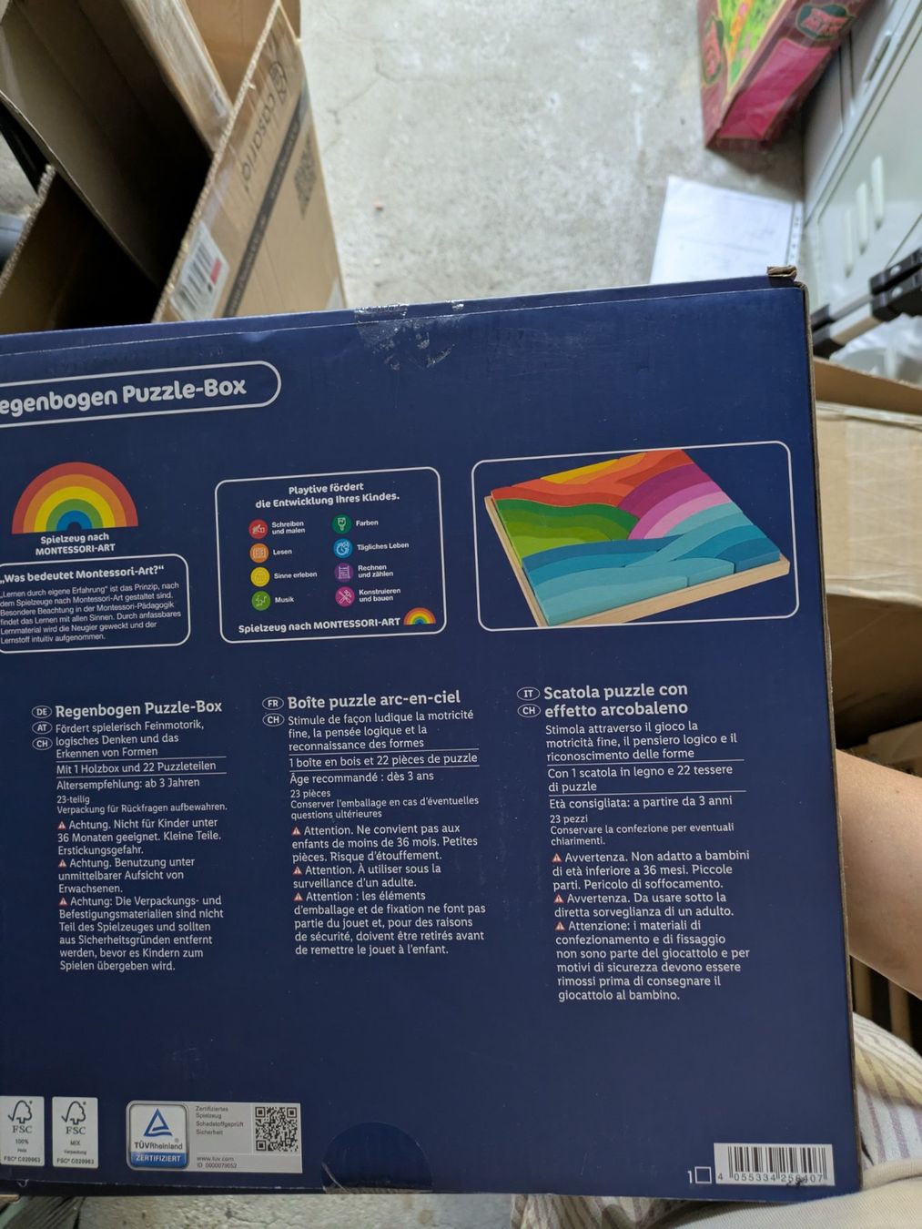 Puzzle: Regenbogen puzzle box - en bois - aus Holz – Nuovo e nell'imballaggio originale da Matran venduto da Taragor 1