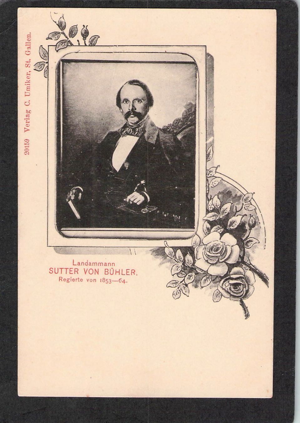 Cartoline postali: -Landammann Sutter von Bühler – Usato da Reichenburg venduto da Pipo-67