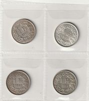 4 x 1 Franken (diverse Jahrgänge)