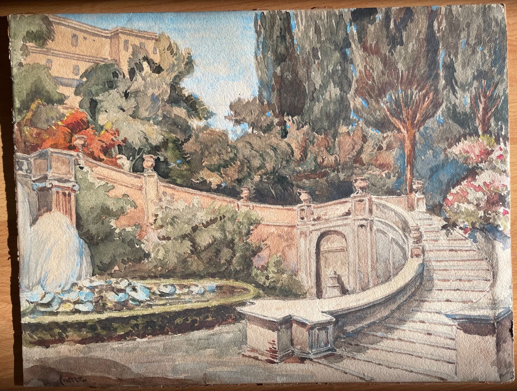 Gemälde: Chaffee aquarelle Grand parc – Gebraucht aus Biel/Bienne von Galaq