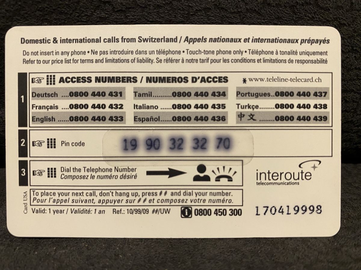 Telefon- & Taxkarten: Teleline – Gebraucht aus Lausanne von babacard10 1