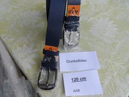 2 X Herren Gürtel 120cm,Dunkelblau.NEU