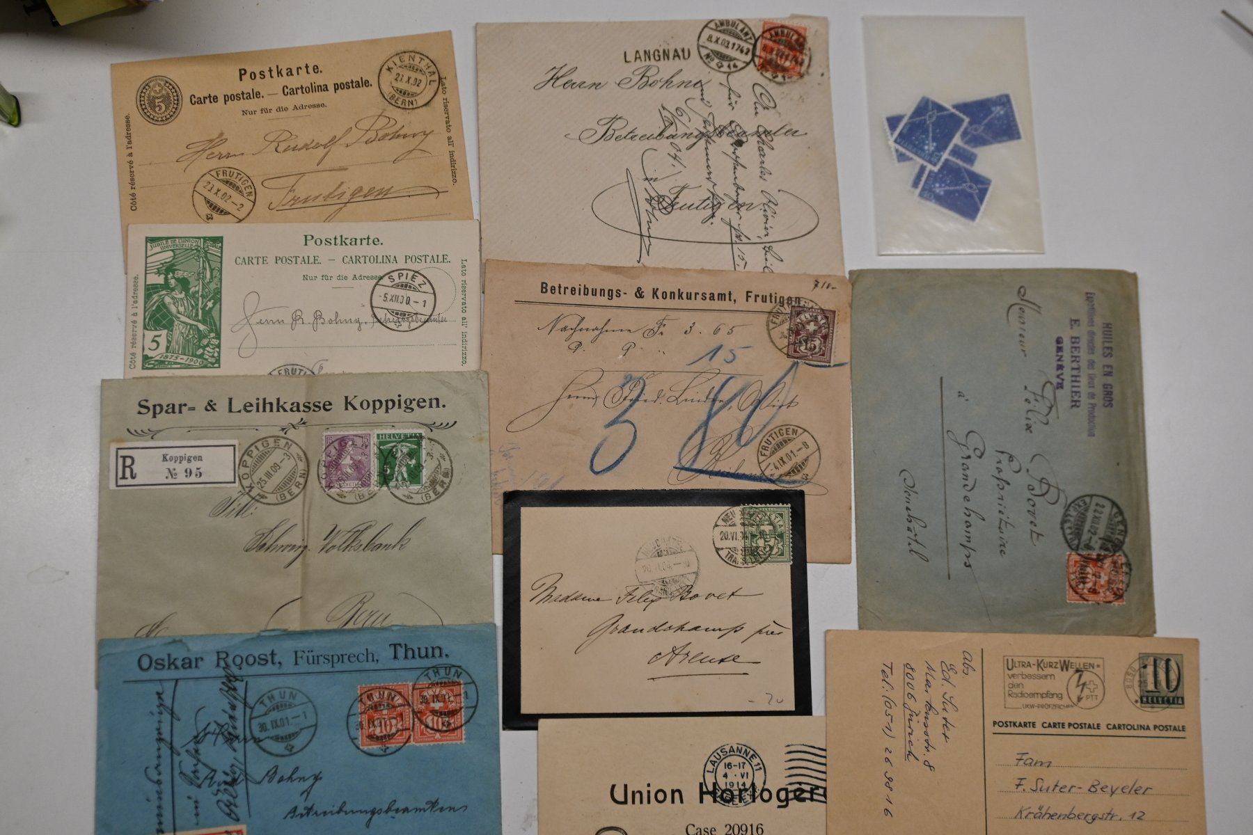 Alle Briefmarken: 1 Lot Briefmarken/Postkarten/Briefe/FDC – Gebraucht aus Steffisburg von Charlamov 2